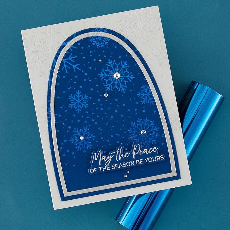 Spellbinders - Create Your Way Holiday Collection - Letterpress + Foil Plate & Dies - Winter Peace-ScrapbookPal