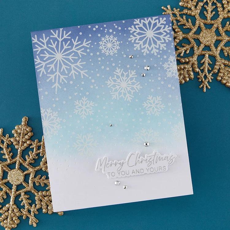 Spellbinders - Create Your Way Holiday Collection - Letterpress + Foil Plate & Dies - Winter Peace-ScrapbookPal