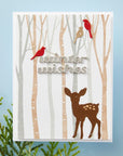 Spellbinders - Dancin' Christmas Friends Collection - Registration Press Plates & Dies - Birch Trees-ScrapbookPal