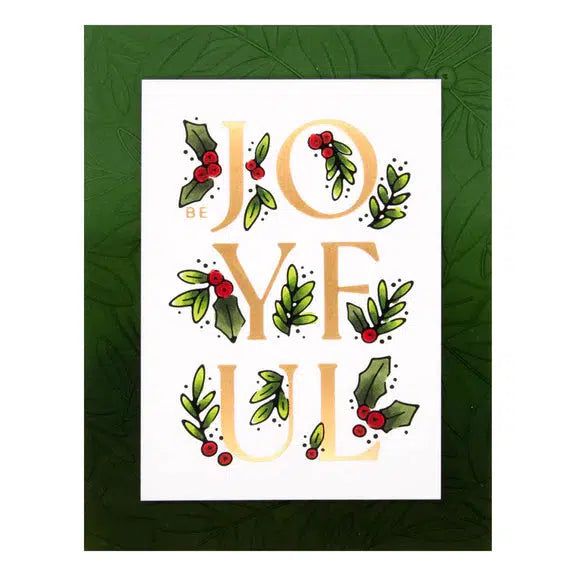 Spellbinders - De-Light-Ful Christmas Collection - Glimmer Hot Foil Plate - Joyful-ScrapbookPal