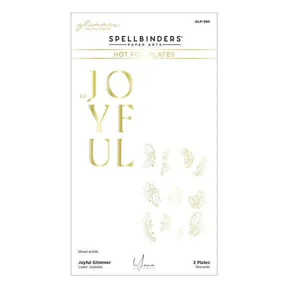 Spellbinders - De-Light-Ful Christmas Collection - Glimmer Hot Foil Plate - Joyful-ScrapbookPal