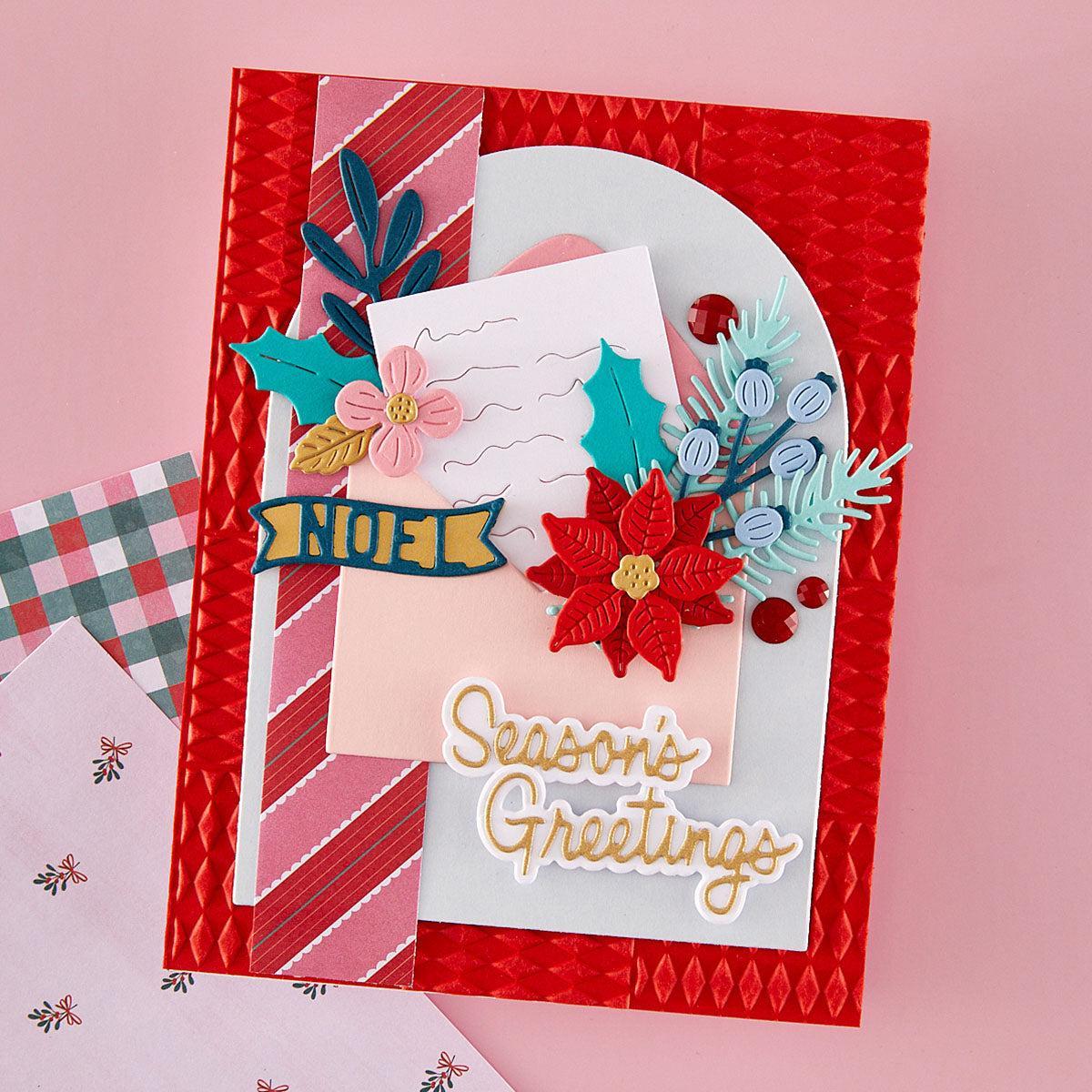 Spellbinders - Dear Santa Collection - Dies - Festive Floral Mix - Scratch &amp; Dent