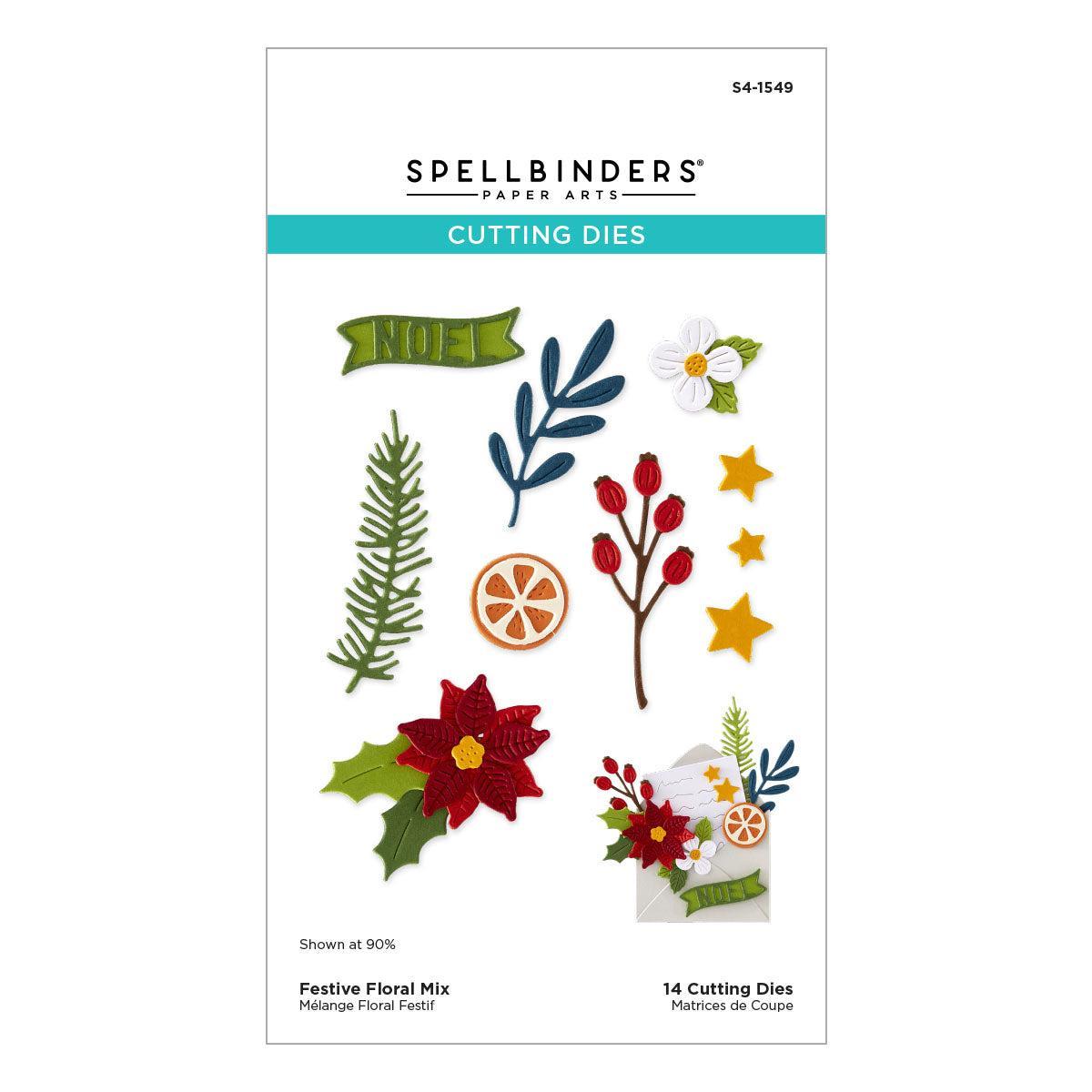 Spellbinders - Dear Santa Collection - Dies - Festive Floral Mix - Scratch &amp; Dent