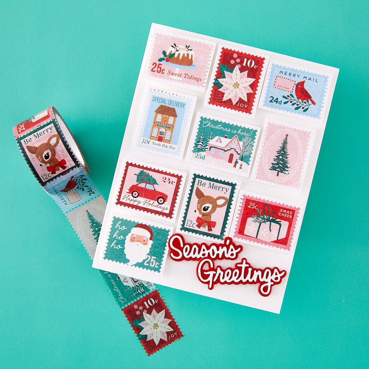 Spellbinders - Dear Santa Collection - Washi Tape - Postage Stamp-ScrapbookPal