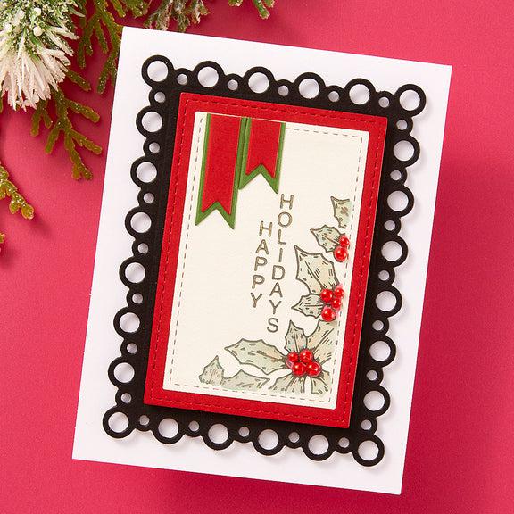 Spellbinders - Essential Holiday Collection - Press Plate &amp; Dies - Essential Tag Accessories-ScrapbookPal