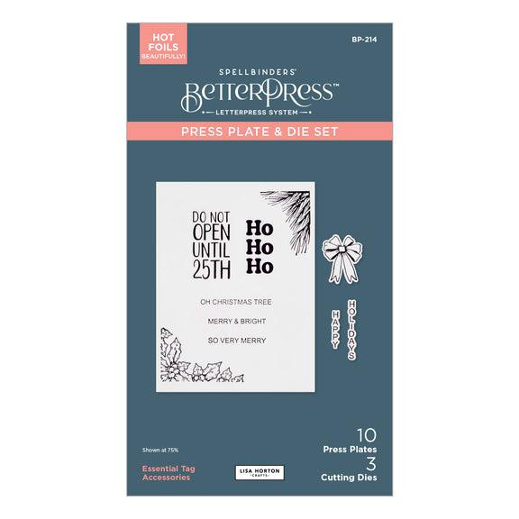 Spellbinders - Essential Holiday Collection - Press Plate &amp; Dies - Essential Tag Accessories-ScrapbookPal