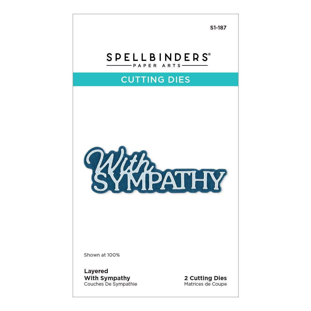 Spellbinders - Essentially Yours Sentiments Collection - Dies - Layered With Sympathy-ScrapbookPal