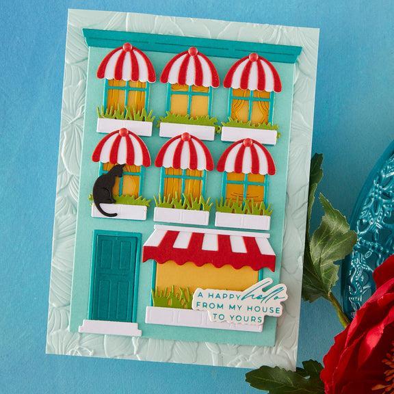 Spellbinders - Everyday City Holiday Collection - Dies - Everyday Windows, Curtains and Flower Boxes-ScrapbookPal