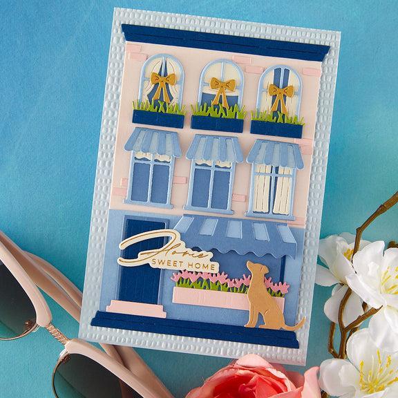 Spellbinders - Everyday City Holiday Collection - Dies - Everyday Windows, Curtains and Flower Boxes-ScrapbookPal