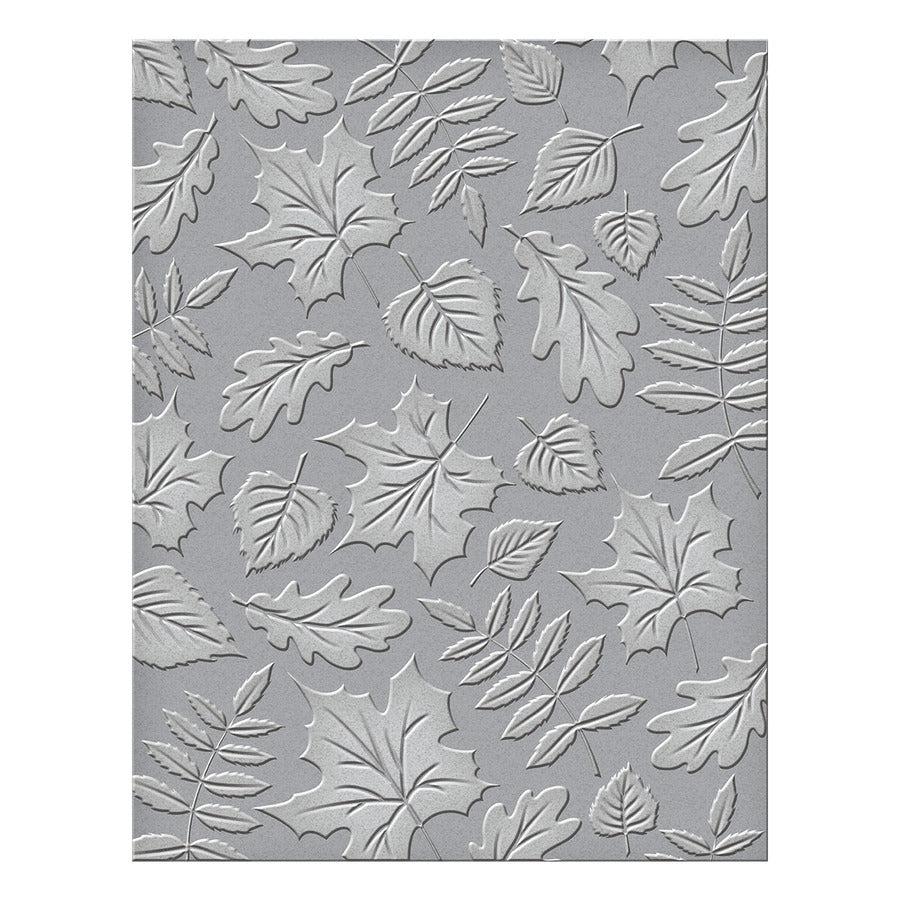 Spellbinders - Fall Traditions Collection - Embossing Folder - Falling Leaves-ScrapbookPal