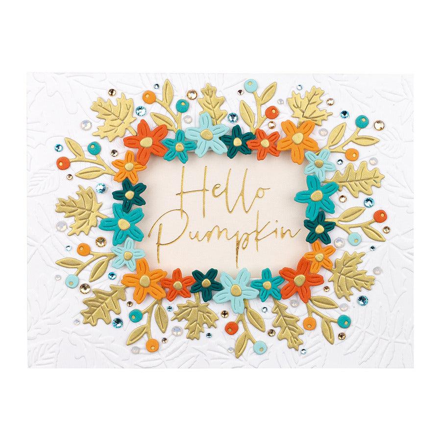 Spellbinders - Fall Traditions Collection - Embossing Folder - Falling Leaves-ScrapbookPal