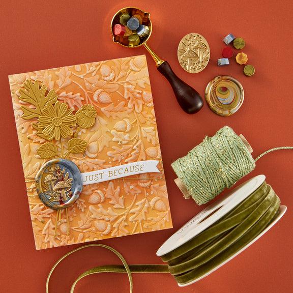 Spellbinders - Falling Leaves Collection - 3D Embossing Folder - Oak Forest-ScrapbookPal
