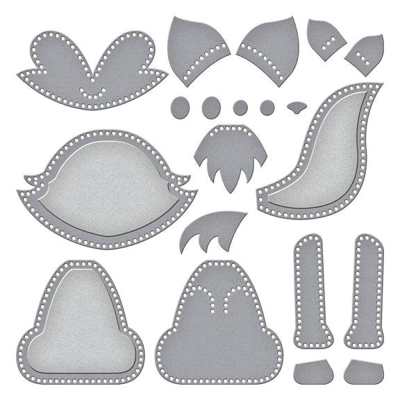 Spellbinders - Felt Stitch &amp; Create Collection - Dies - Felt Forest Fox-ScrapbookPal