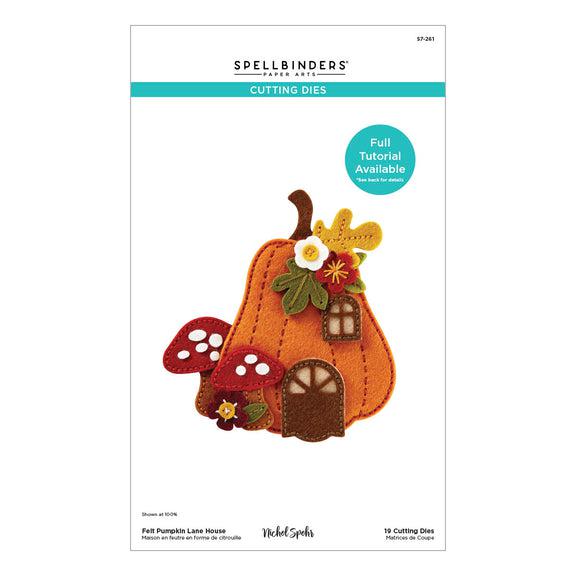 Spellbinders - Felt Stitch &amp; Create Collection - Dies - Felt Pumpkin Lane House-ScrapbookPal