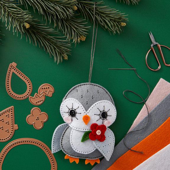 Spellbinders - Felt Stitch &amp; Create Collection - Dies - Felt Snowy Owl-ScrapbookPal