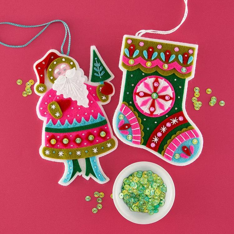 Spellbinders - Festive Felt Christmas Collection - Dies - Festive Stocking-ScrapbookPal