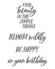 Spellbinders - Field Notes Collection - Clear Stamps - Field Notes Sentiments-ScrapbookPal