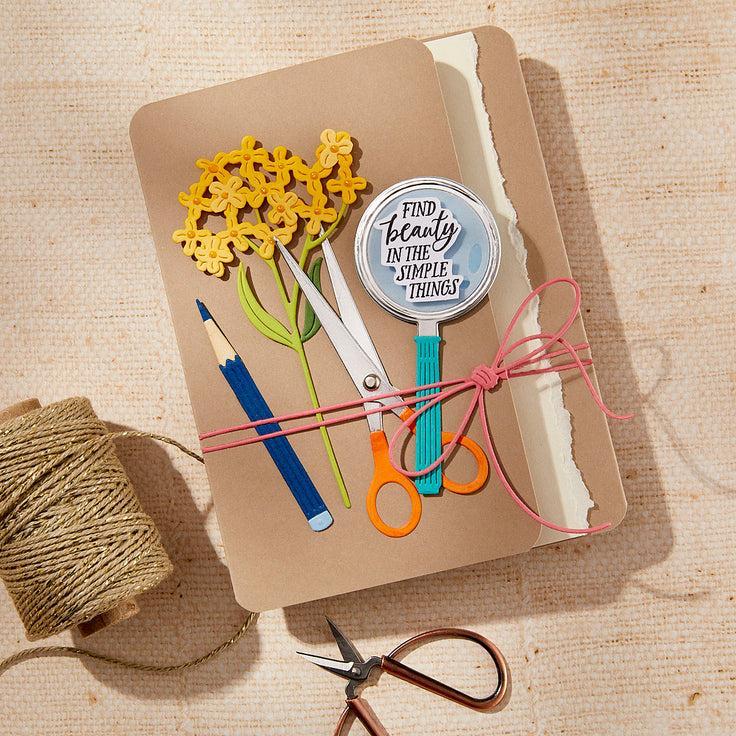 Spellbinders - Field Notes Collection - Clear Stamps - Field Notes Sentiments-ScrapbookPal