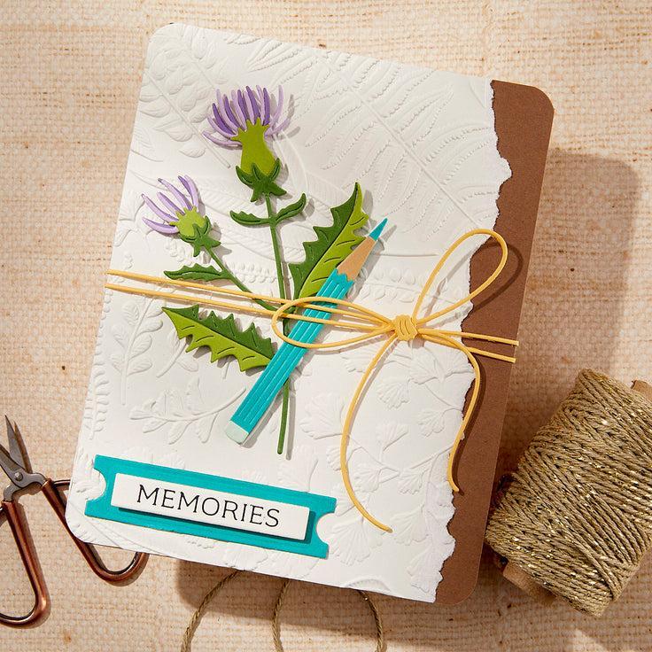 Spellbinders - Field Notes Collection - Clear Stamps - Field Notes Sentiments-ScrapbookPal