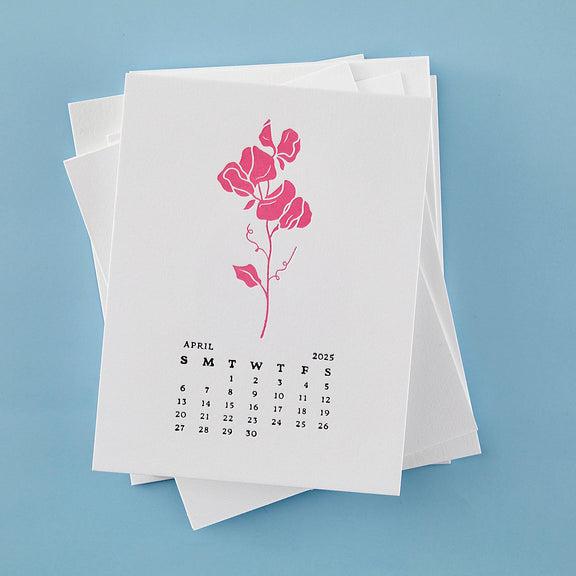 Spellbinders - Florals Through the Year Collection - Press Plates - April Sweet Pea-ScrapbookPal