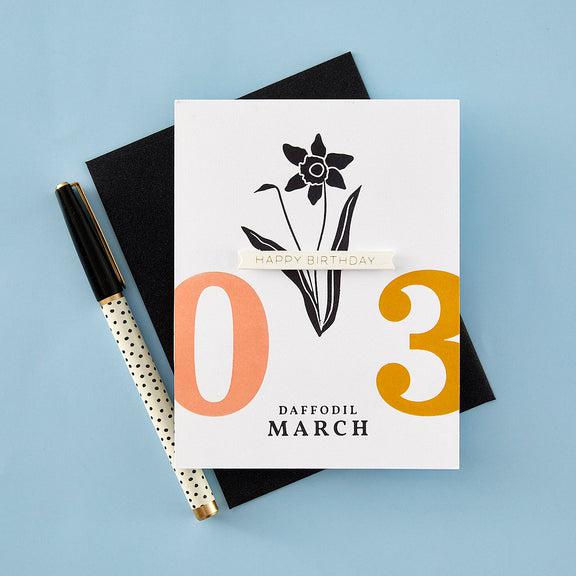 Spellbinders - Florals Through the Year Collection - Press Plates - March Daffodil-ScrapbookPal