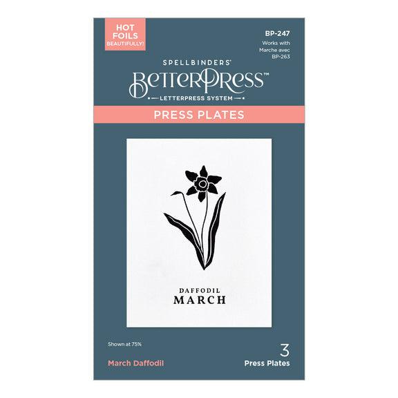 Spellbinders - Florals Through the Year Collection - Press Plates - March Daffodil-ScrapbookPal