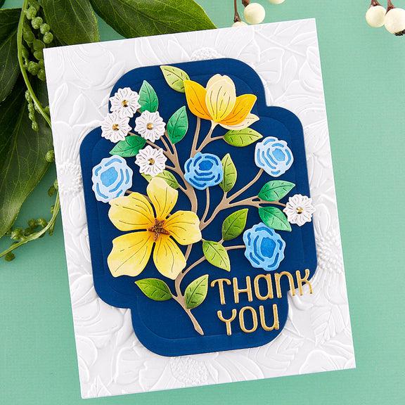 Spellbinders - Four Petal Collection - 3D Embossing Folder - Four Petal Floral-ScrapbookPal