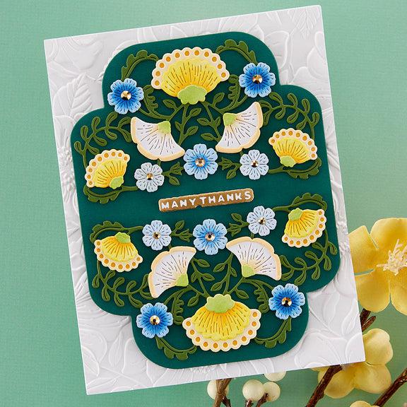 Spellbinders - Four Petal Collection - 3D Embossing Folder - Four Petal Floral-ScrapbookPal