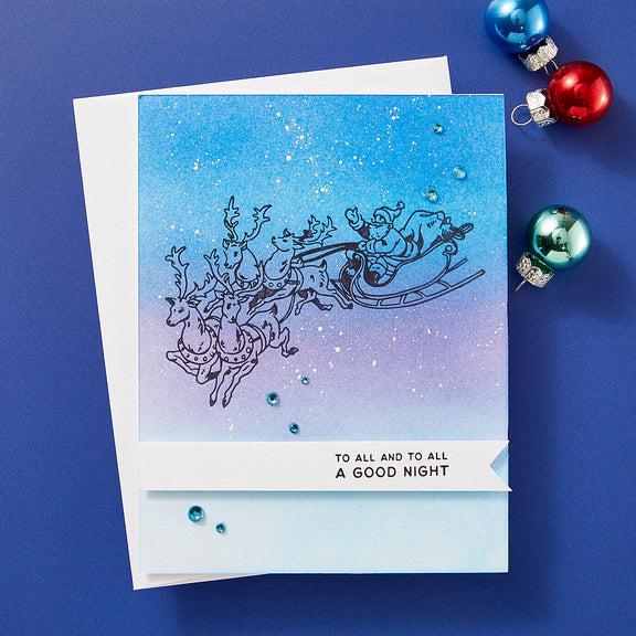 Spellbinders - Glad Tidings Collection - Press Plate &amp; Dies - Santa's Sleigh-ScrapbookPal