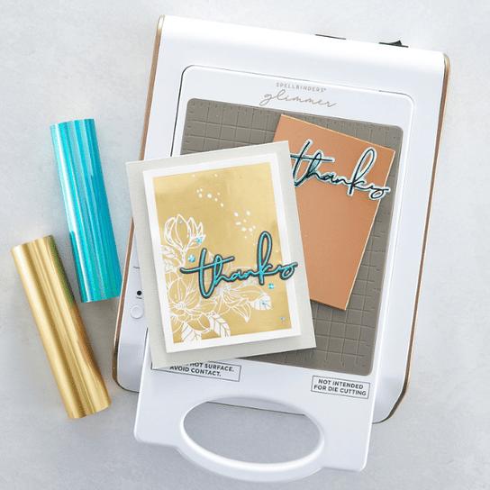 Spellbinders - Glimmer Essentials Solid Shapes Collection - Glimmer Hot Foil Plate - Essential Glimmer Solid Rectangle - Scratch & Dent-ScrapbookPal