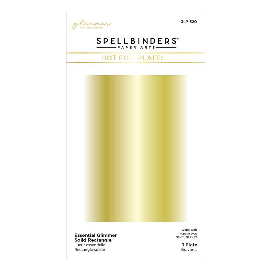 Spellbinders - Glimmer Essentials Solid Shapes Collection - Glimmer Hot Foil Plate - Essential Glimmer Solid Rectangle-ScrapbookPal