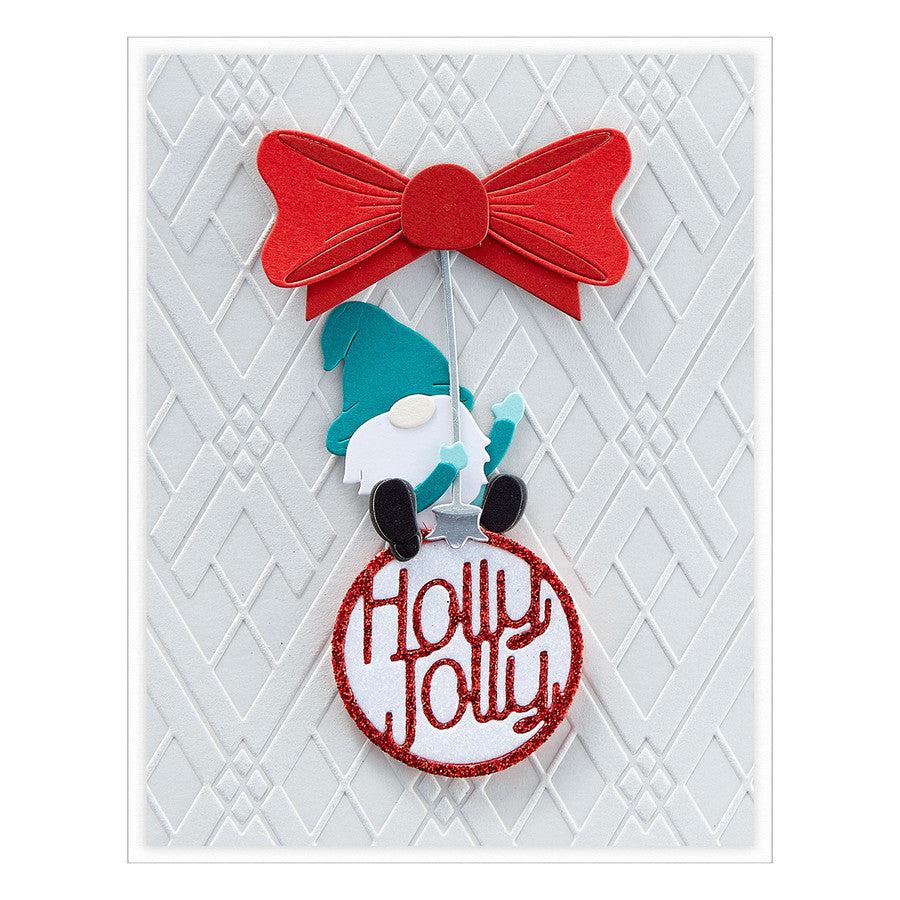 Spellbinders - Gnome for Christmas Collection - Embossing Folder - Argyle Socks-ScrapbookPal
