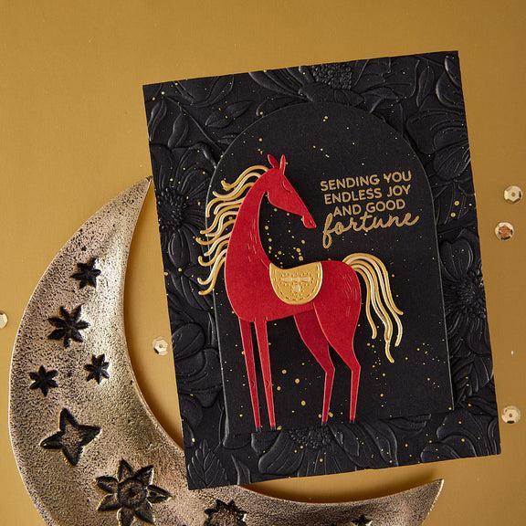 Spellbinders - Good Fortune Horse Collection - Dies - Good Fortune Horse-ScrapbookPal