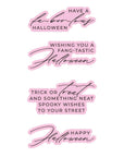 Spellbinders - Halloween City Holiday Collection - Letterpress + Foil Plate & Dies - Happy Halloween Sentiments-ScrapbookPal