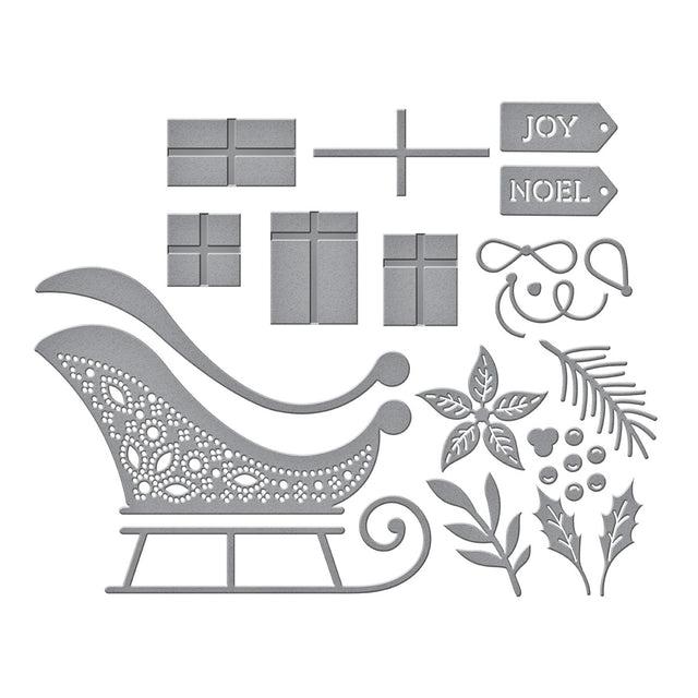 Spellbinders - Handmade Holidays Collection - Dies - Delivering Joy Sleigh-ScrapbookPal