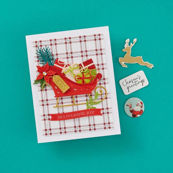 Spellbinders - Handmade Holidays Collection - Dies - Delivering Joy Sleigh-ScrapbookPal