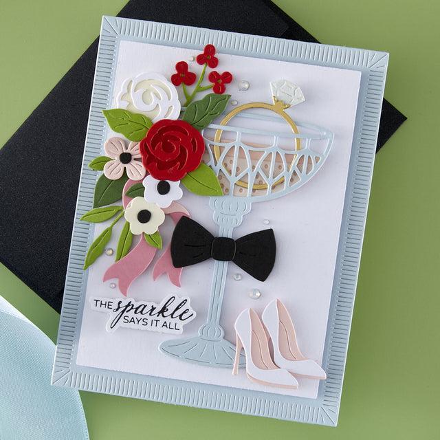 Spellbinders - Happier Hour Collection - Dies - Linear Touch Rectangles and Tag-ScrapbookPal