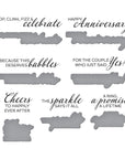 Spellbinders - Happier Hour Collection - Press Plate & Dies - A Special Toast Sentiments-ScrapbookPal