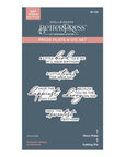 Spellbinders - Happier Hour Collection - Press Plate & Dies - Fountain Wishes Sentiments-ScrapbookPal