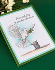 Spellbinders - Holiday Dreams Collection - Cling Stamps - Sending Peace-ScrapbookPal