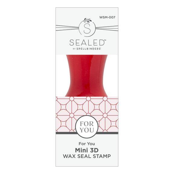 Spellbinders - Holiday Magic Collection - 3D Wax Seal Stamp - For You Mini-ScrapbookPal