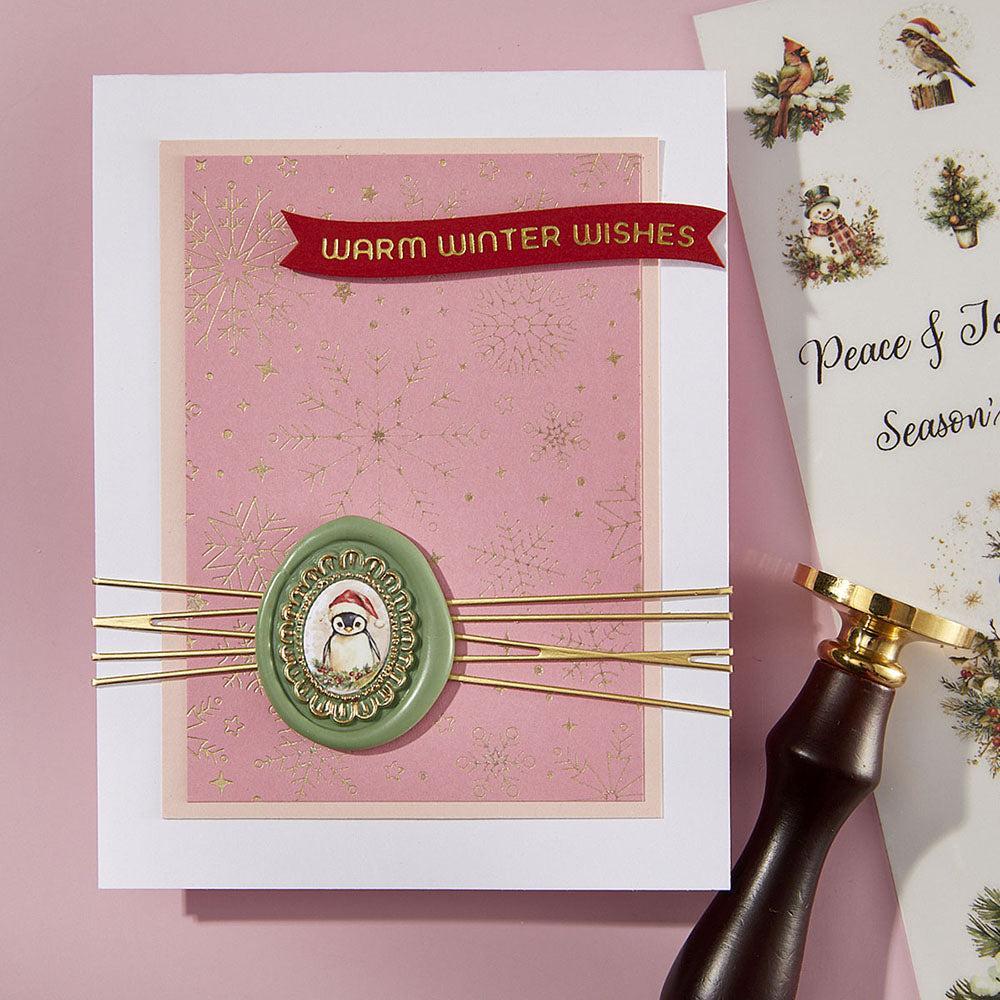 Spellbinders - Holiday Magic Collection - Wax Seal Stamp - 2 Pack Frames-ScrapbookPal