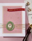 Spellbinders - Holiday Magic Collection - Wax Seal Stamp - 2 Pack Frames-ScrapbookPal