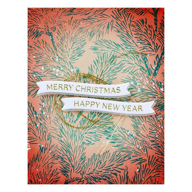 Spellbinders - Home for the Holidays Collection - Press Plates &amp; Dies - Mistletoe Greetings-ScrapbookPal