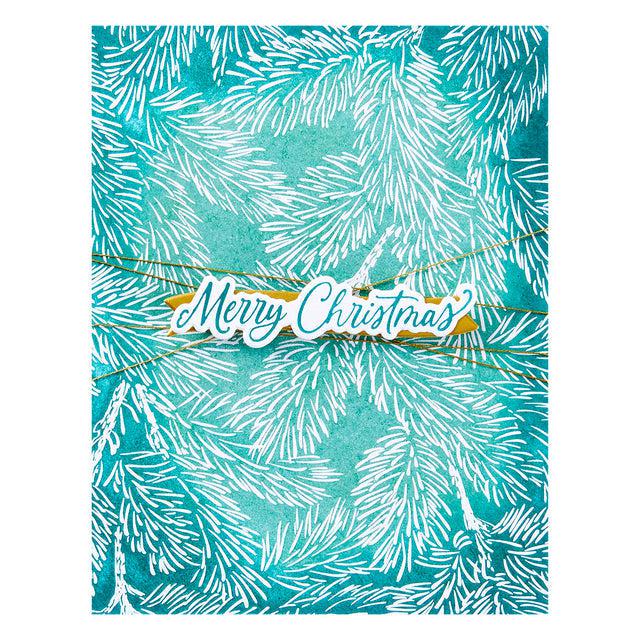 Spellbinders - Home for the Holidays Collection - Press Plates - Night &amp; Day Pines-ScrapbookPal