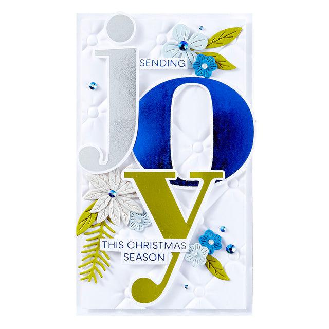 Spellbinders - Home for the Holidays Collection - Registration Press Plates - Color Mix Joy-ScrapbookPal