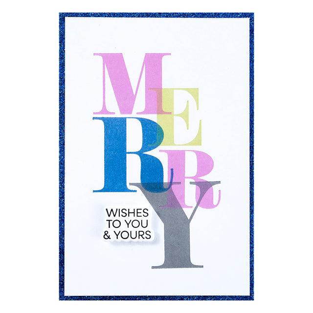 Spellbinders - Home for the Holidays Collection - Registration Press Plates &amp; Dies - Color Mix Merry-ScrapbookPal