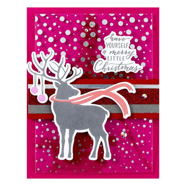 Spellbinders - Home for the Holidays Collection - Registration Press Plates &amp; Dies - Dashing Reindeer-ScrapbookPal