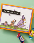 Spellbinders - House-Mouse Holiday Friends Collection - Cling Stamps - Halloween Flight-ScrapbookPal