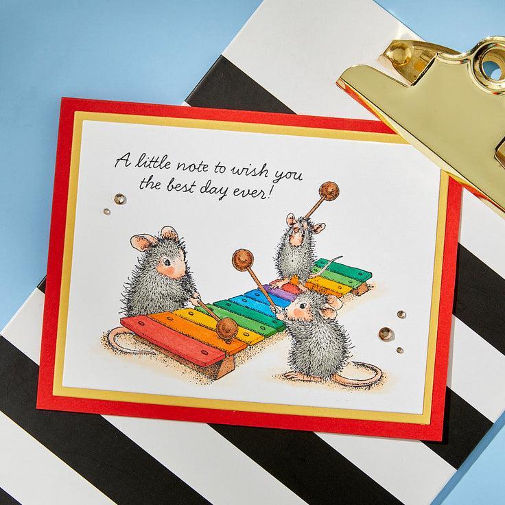 Spellbinders - House-Mouse Rare Bloom Collection - Cling Stamps - Music to My Ears-ScrapbookPal